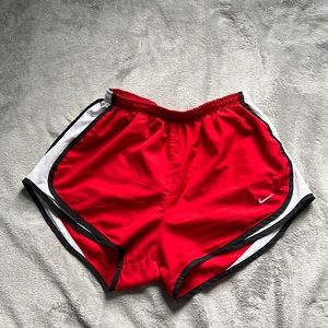 Red Nike Shorts . Size Large